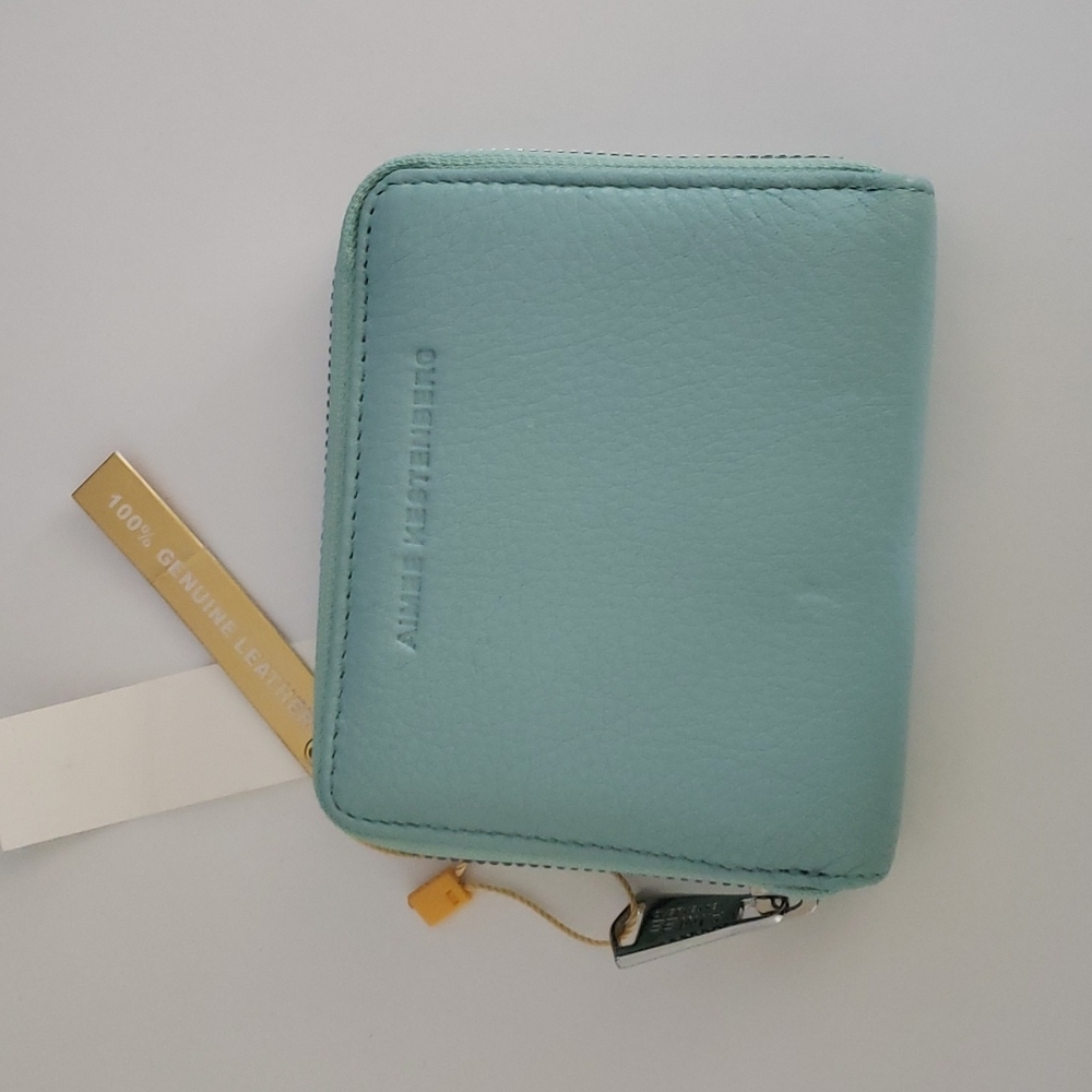 New! Amiee Kestenberg Collection Small Zip around Lether Wallet
